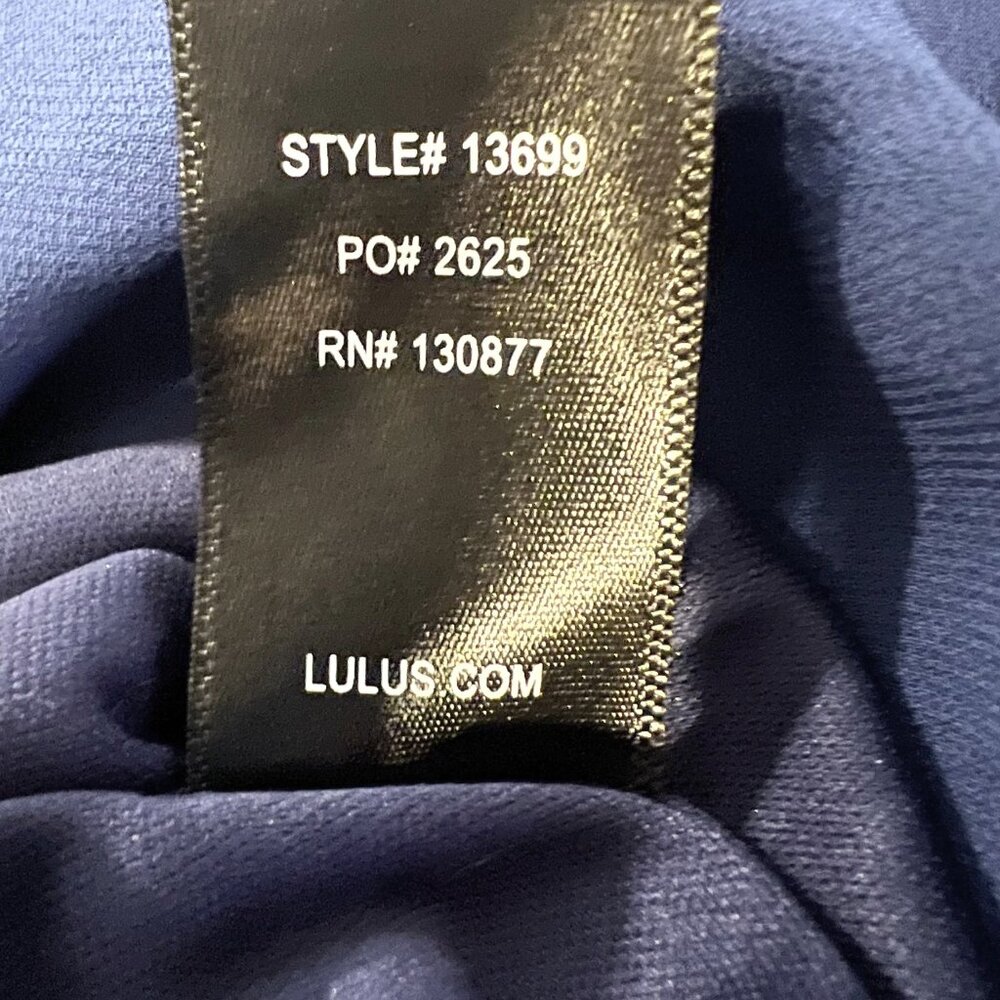 Lulus Formal Maxi Dress-NWT-Blue-Adjust. Crisscross Strap back-Sz. Med.-Lined - Picture 15 of 16